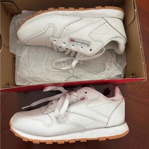Reebok Kids White and Pink Sneakers